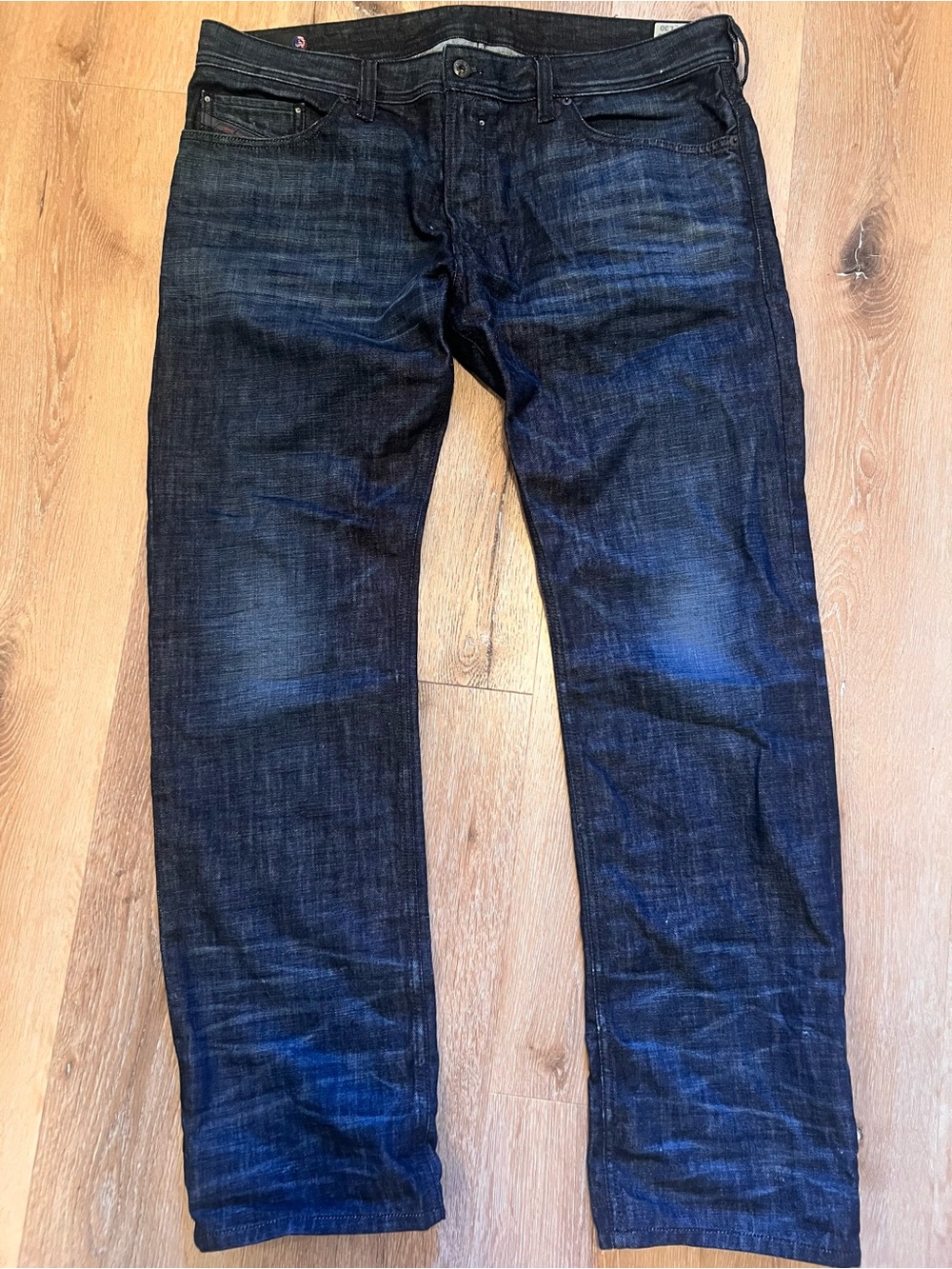 Men's Diesel Safado W36 L30 Dark Blue Regular SlimStraight-Leg Jeans
